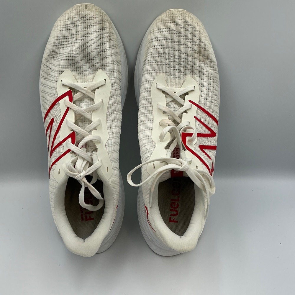 New Balance FuelCell Running Shoes White Red Mens size 11